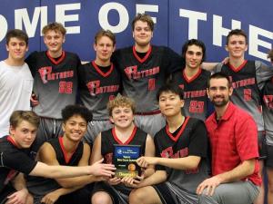 The AA boys basketball team at Niverville High School.