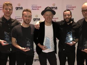 Brenton Penner, Micah Zacharias, Jordan St. Cyr, Manuel Unrau, and Ross Klassen at the Covenant Awards.