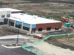 The new childcare center at the Niverville High School is nearing completion.