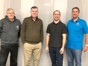 Councillor John Funk, Mayor Myron Dyck, Engineer-in-Training Daniel Wiebe, and Councillor Nathan Dueck.