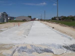 Arena Road, currently under construction, will be made one-way when it reopens to traffic.