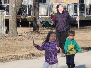 Celebrating six-year-old Aria's birthday.