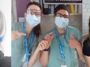 Healthcare workers at St. Boniface receive locally sourced personal protective equipment.