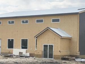 PCA's new training facility, under construction in Ste. Anne.