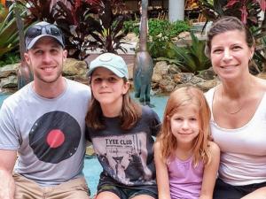 Tyler and Heidi Wiebe, with their two daughters.