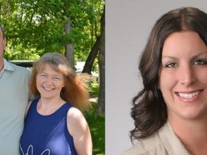 Ian and Kim Pfeiffer from St. Adolphe, and Katie Knebel from Niverville.