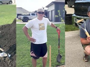 Volunteers were out in force on Saturday to plant trees on residential streets in Niverville.