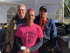 Brent Richards, Donald Eidse, and Chris Richards at Ride for Mom 2019. Brent and his son Chris raised $4100 between them for CancerCare Manitoba.