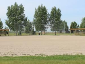 The baseball diamonds at Hespeler Park in Niverville.