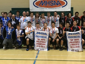 The top three teams from the AA Varsity Boys Provincials: Green Valley, Gabrielle-Roy, and Steinbach Christian—amazingly, all from Zone 13.