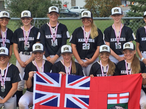 Dean Sproule (back row, far right) with the 14U girls team.