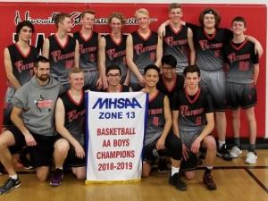 NCI’s Varsity Boys after winning the Zone 13 banner.
