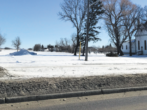 The empty lot at 420 Main Street in St. Adolphe.