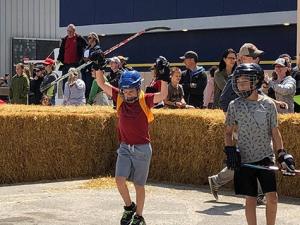 Ethan Maroni & Jordan Sinclair at the ball hockey tournament