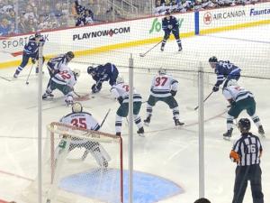 The Jets take a faceoff at Bell MTS Place