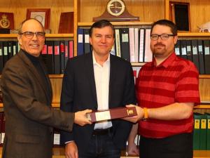 CAO Jim Buys, Mayor Myron Dyck, and CAO-in-training Eric King