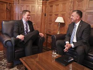 Ted Falk meets with Conservative leader Andrew Scheer