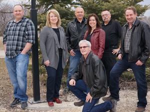 Todd Anderson, Shauna Harms-Wiebe, Burt Hiebert, Coralee Warkentin, Vic Froese, Gerry Guenther, Dan Klippenstein (kneeling