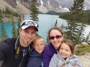 Ren de Moissac with his wife Kayla, son Martin, and daughter Corinne