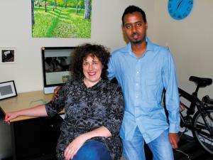 Fiona Robinson and Abdi Mohamed