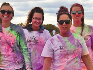 Runner get colourful at the 2017 Imagine Colour Run
