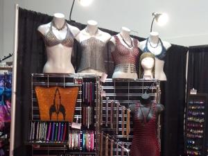 Gilroyed's chainmail products at a trade show display