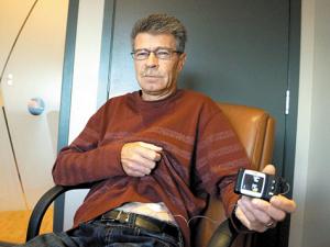 Mitch Beauchemin with his insulin pump