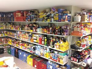 The overflowing pantry at Helping Hands 