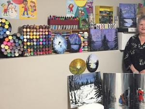 Deb Brissette at her in-home studio