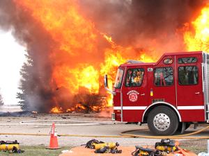 Niverville's fire department responds to an emergency call