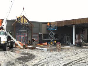 Construction continues on the new Tim Hortons and Shell gas station