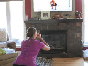 Chantel Todd rocking her exercise routine