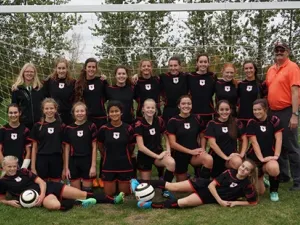 The NCI Lady Panthers soccer team