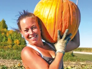 Chantal Wieler on the farm