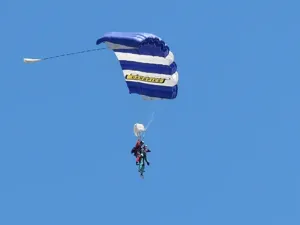 Chantel plummeting to the earth