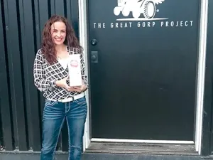 Colleen Dyck outside the GORP kitchen