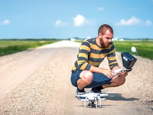 Filmmaker Josiah Speers in the field