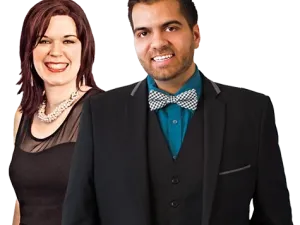 Many McLaren and Marc Atiyolil, co-hosts of The Mark and Mandy show