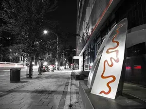 Sakwi's art installation at 287 Broadway