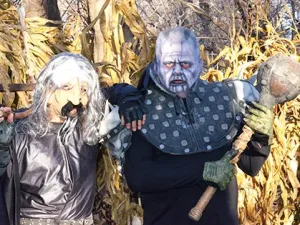 Mike Secome as George the Wizard and Tim Diagle as his ogre assistant Bob