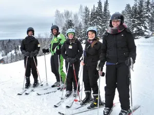 Chantel and friends on the slopes at Falcon Lake