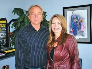 Allan and Brenda Sawatzky on the job