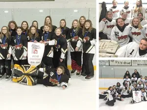 The gold medal finalists from the U12 team, The Red River Rage U14 team, The golf medal finalists from the U10 team