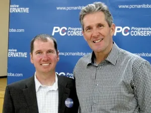 Shannon Martin with PC leader Brian Palmister