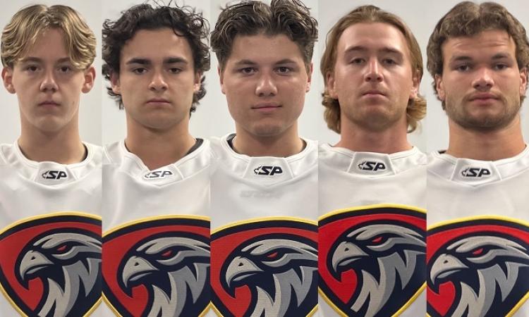 Tyler Kuldt, Caleb Lepitre, Carter Spirig, Michael Tanchak, Brett Tataryn, Bryce Warkentine, and Ben Whitford.
