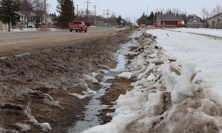 Local ditches have been cleared in anticipation of the spring melt.