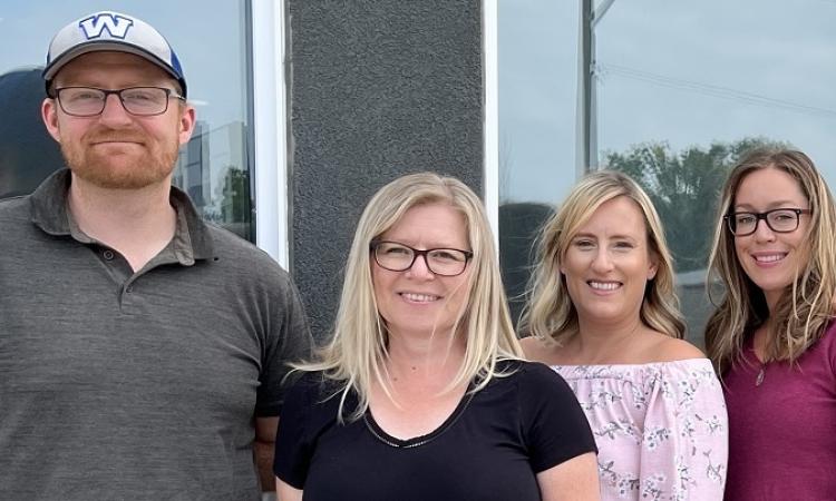 Niverville Helping Hands board members: Dan Macloskie, Phyllis Ens, Alexandra Rezansoff, and Larissa Sandulak. Missing: Sjana Fehr.