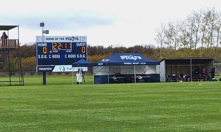 The Providence Pilots men’s soccer team suffered a tough loss on October 29 to the Université de Saint-Boniface Les Rouges.