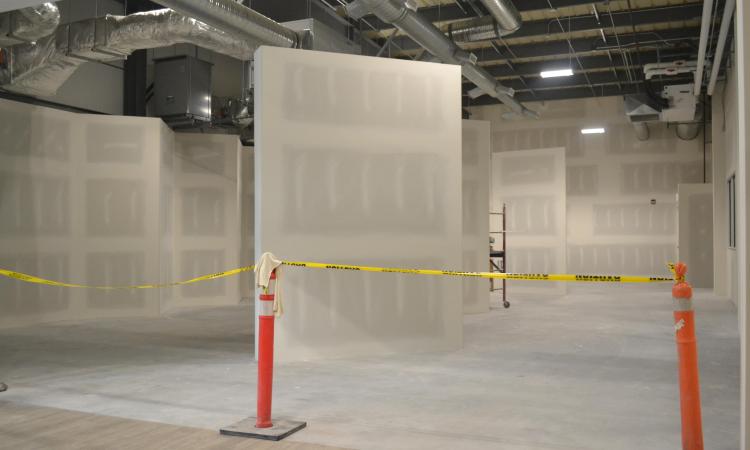 An historical exhibit will be included on the second floor, although construction will continue on this feature until mid-summer.