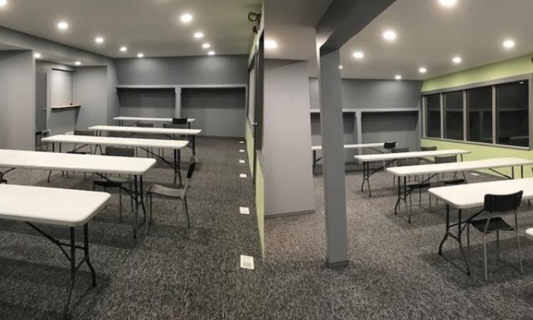 Renovations inside the Niverville Curling Club.